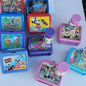 vintage collectible plastic disney lunchbox lunch